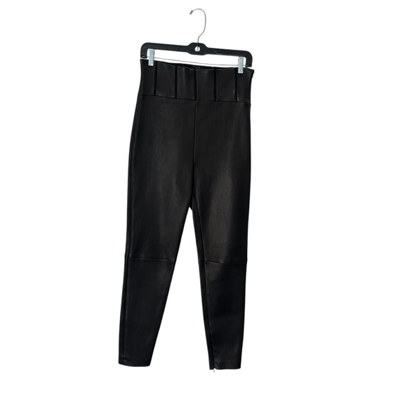 $3,390 Alaia Black High Rise Leather Leggings Size 6 - Picture 4 of 12